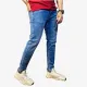 Men's Light Blue Slim Tapered Stretch Jeans | Premium Casual Denim